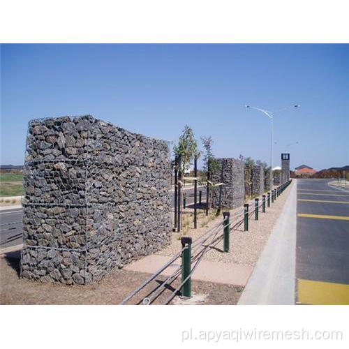 Ocynkowane sześciokątne tkane gabion koszyk kamienny gabion